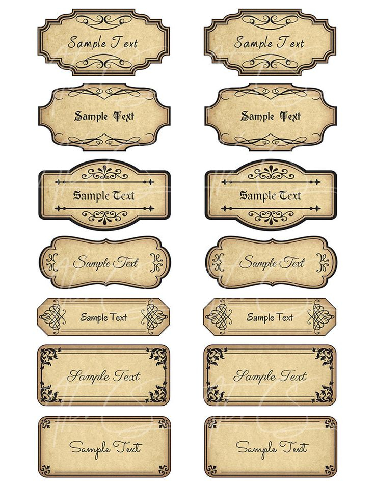 15 Printable Blank Vintage Apothecary Labels Set Editable Etsy In