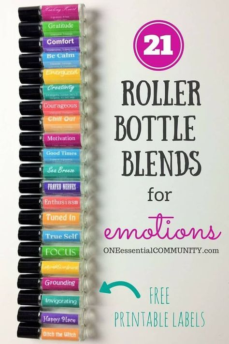 21 Roller Bottle Recipes For Emotions FREE PRINTABLE LABELS 