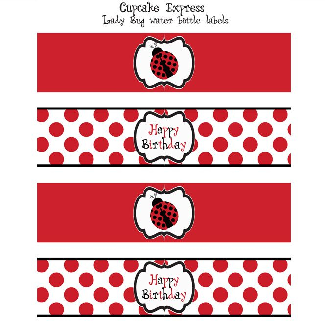 5 Best Images Of Free Ladybug Printable Food Labels Ladybug Party 