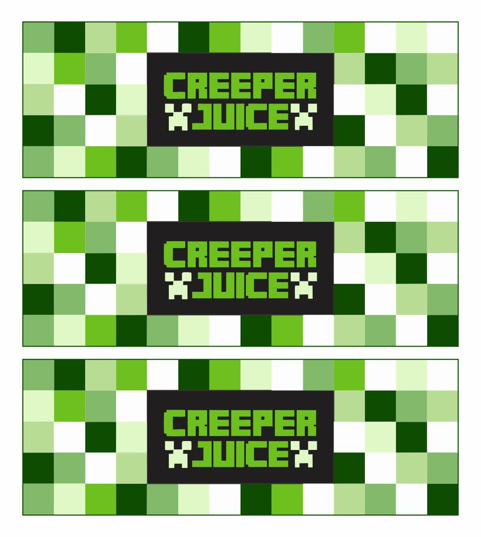 7 Best Creeper Juice Printable Label Printablee