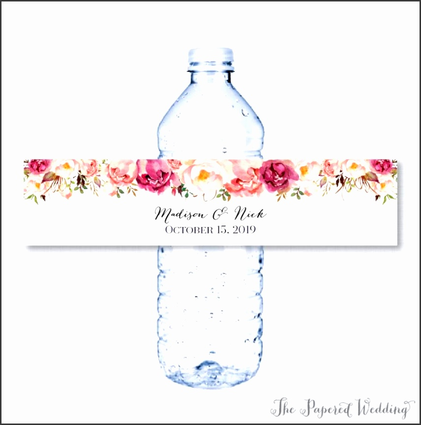 7 Free Water Bottle Label Template Wedding SampleTemplatess 