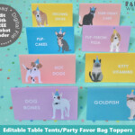 Adopt A Pet Party Food Labels Printable Girls Party Favor Etsy