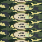 Army Water Bottle Labels Army Party Printables Army Birthday Etsy