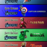 Avenger Water Bottle Labels Waterbottle Labels By LCMomCreations
