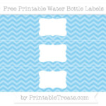 Baby Blue Chevron DIY Water Bottle Labels Printable Treats