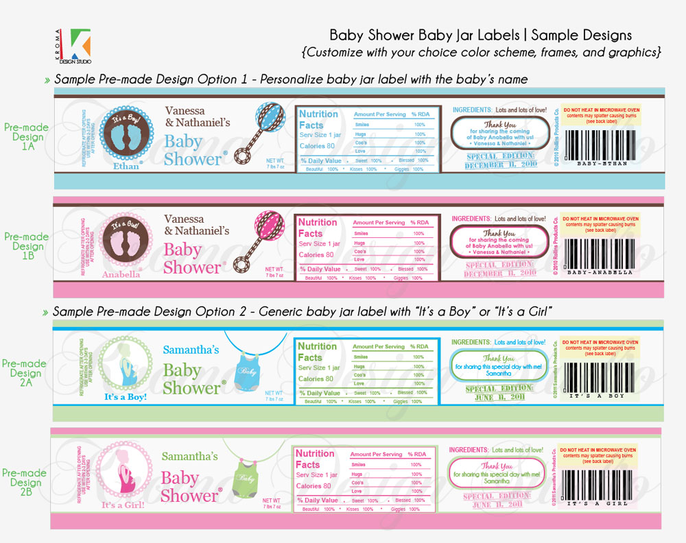  Baby Showers DIY Printable Baby Jar Label Favors For Baby Showers 