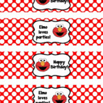 Binge Crafter Free Printable Elmo Happy Birthday Water Bottle Label