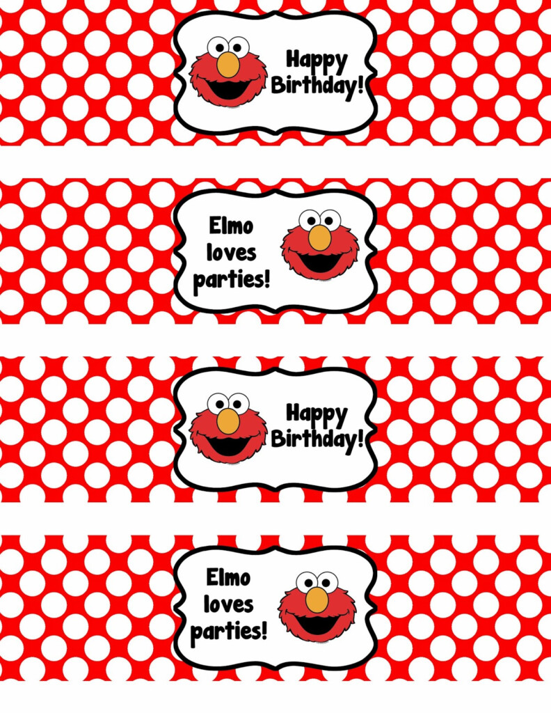 Binge Crafter Free Printable Elmo Happy Birthday Water Bottle Label 