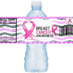 Breast Cancer Awareness Water Bottle Labels Instant Download Etsy