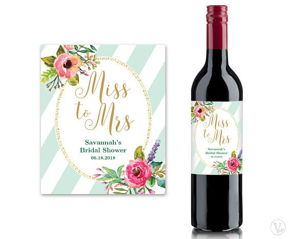 Bridal Shower Wine Labels Printable Wine Bottle Label Template 