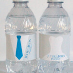 Bride Groom Water Bottle Labels