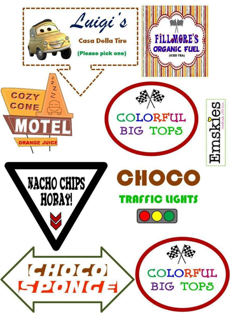 Cars Food Label Ideas Cars Theme Birthday Party Disney Theme Party 