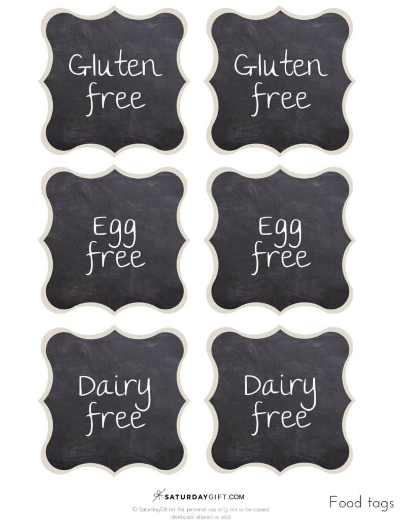 Chalkboard Buffet Foodstuff Labels Absolutely Free Printables SaayGift 
