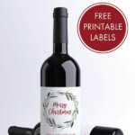 Christmas Wine Bottle Labels Free Printable Pjs And Paint