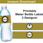 Class Of 2018 Water Bottle Labels Gold And Black Graduation Botltle