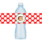 Curious George Waterbottle Label File Printable By LollipopInk