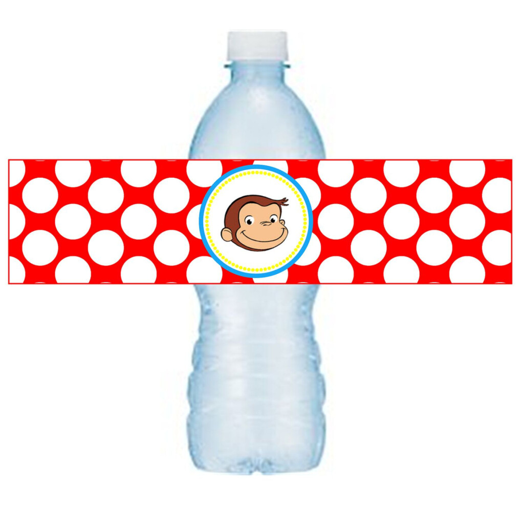 Curious George Waterbottle Label File Printable By LollipopInk 