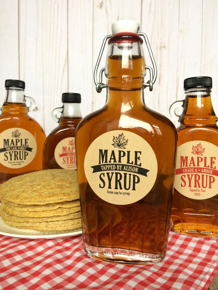 Custom Kraft Traditional Maple Syrup Labels In 2020 Maple Syrup 