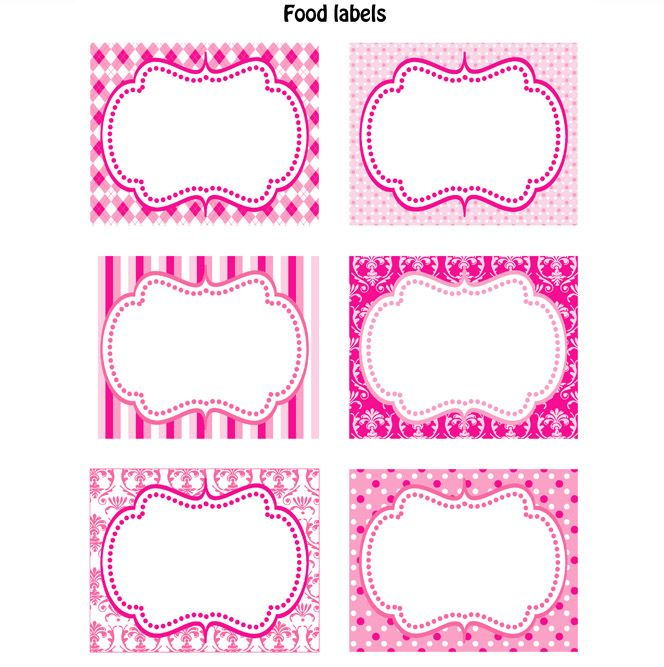 Cute Labels Free Baby Shower Printables Food Label Template Food 