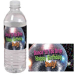 Disco Ball Water Bottle Label Water Bottle Labels Water Bottle