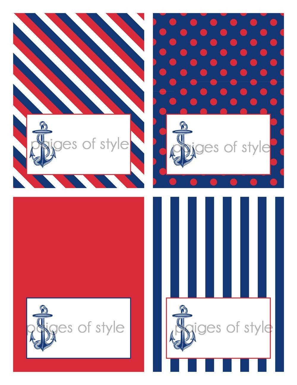 DIY Printable Nautical Food Label Tents Ahoy It s A Boy Baby Shower 