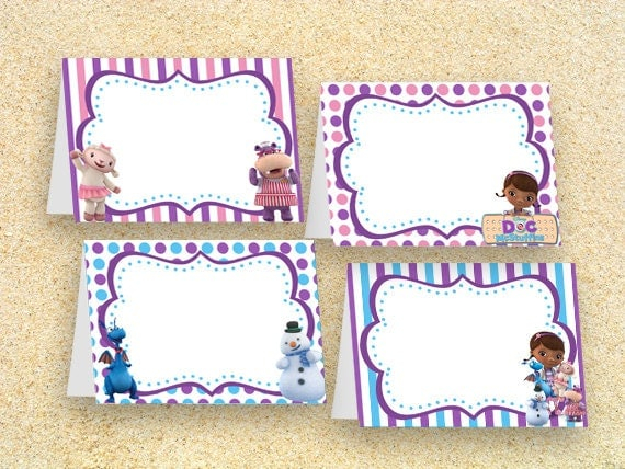 Doc McStuffins Party Food Labels Instant Download Doc