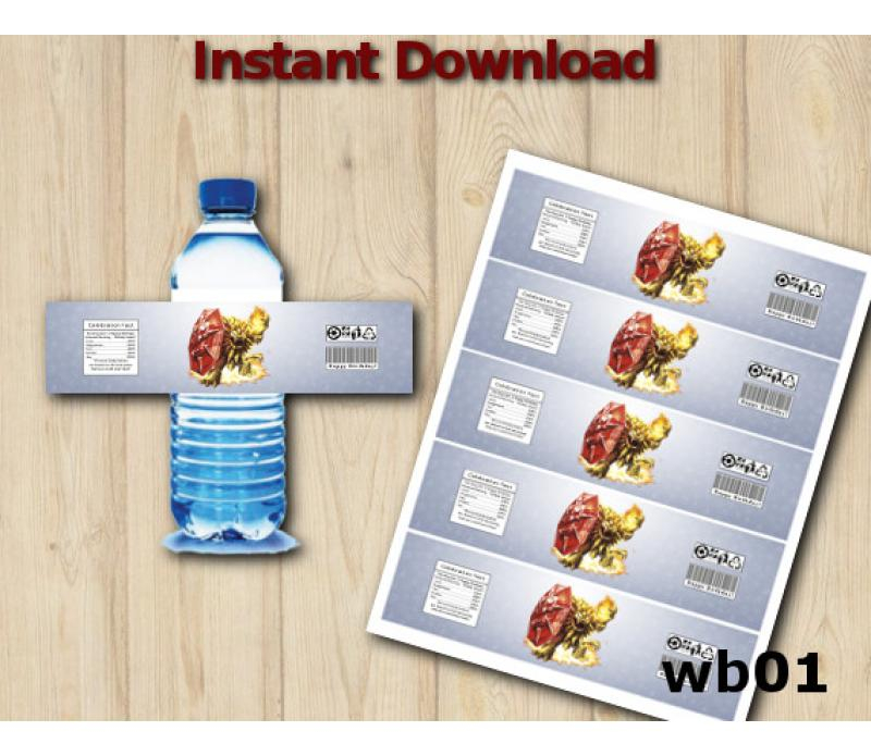 Download Printable Skylanders Water Bottle Labels Template DIY Printables