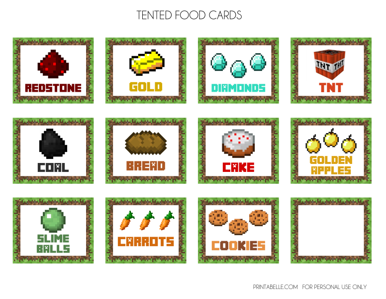 Download These Awesome FREE Minecraft Party Printables Minecraft 