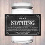 Editable Jar Of Nothing Label Chalkboard Label Personalized
