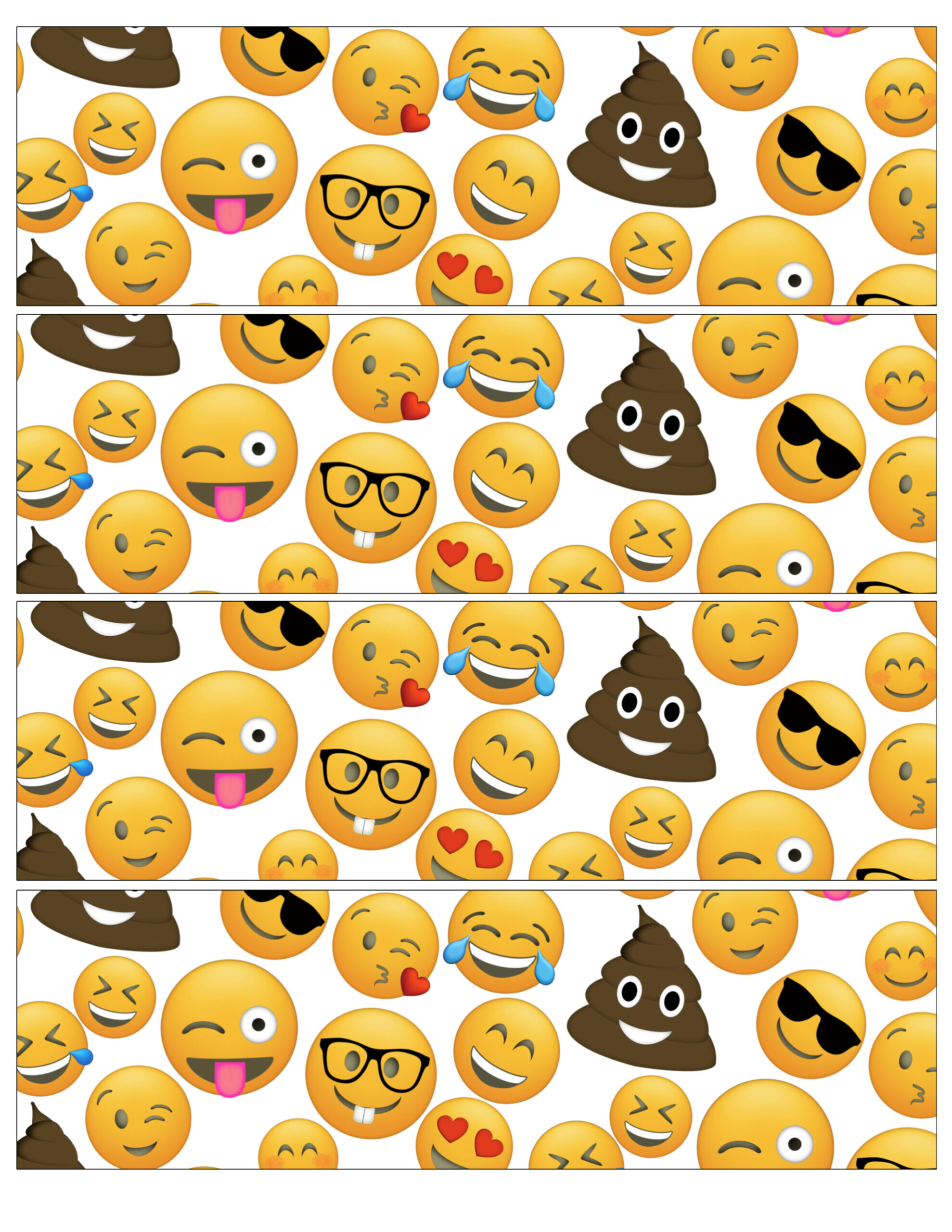 Emoji Water Bottle Labels Free Printable Paper Trail Design