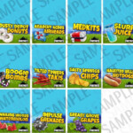 Fortnite Party Cupcake Wrappers And Food Labels Birthday Supplies