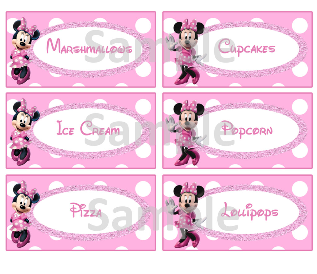 Free Minnie Mouse Food Labels Happy Birthday To You Happy Birthday 