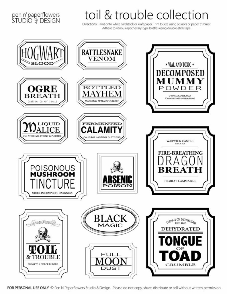 Free Printable Apothecary Jar Labels Free Printable A To Z