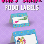 Free Printable Baby Shark Food Labels Baby Shark Party Printables