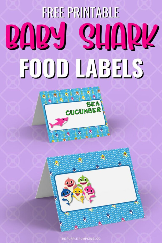 Free Printable Baby Shark Food Labels Baby Shark Party Printables 