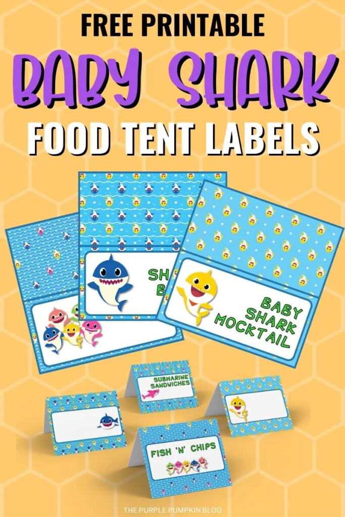 Free Printable Baby Shark Food Labels Baby Shark Party Printables 