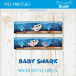 Free Printable Baby Shark Water Bottle Labels Birthday Buzzin