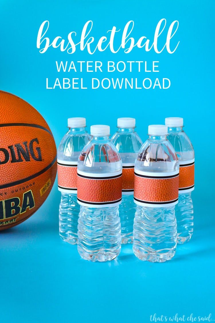 Free Printable Basketball Water Bottle Labels Basketball Water 