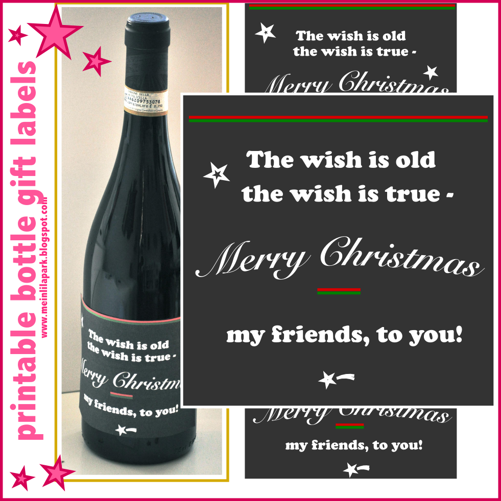 Free Printable Christmas Wine Bottle Labels Ausdruckbarer 
