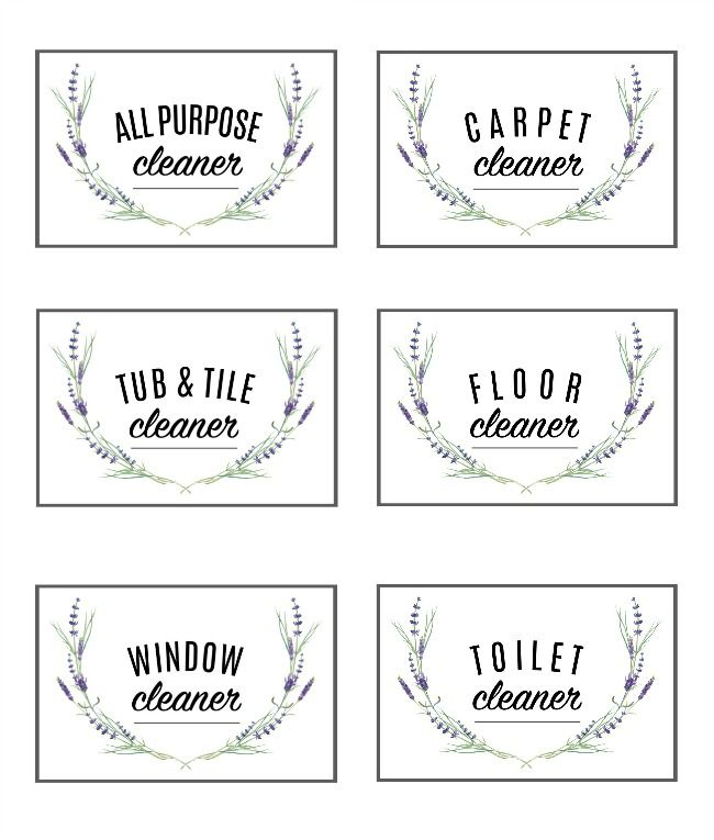 Free Printable Cleaning Labels Free Printable Cleaning Labels 