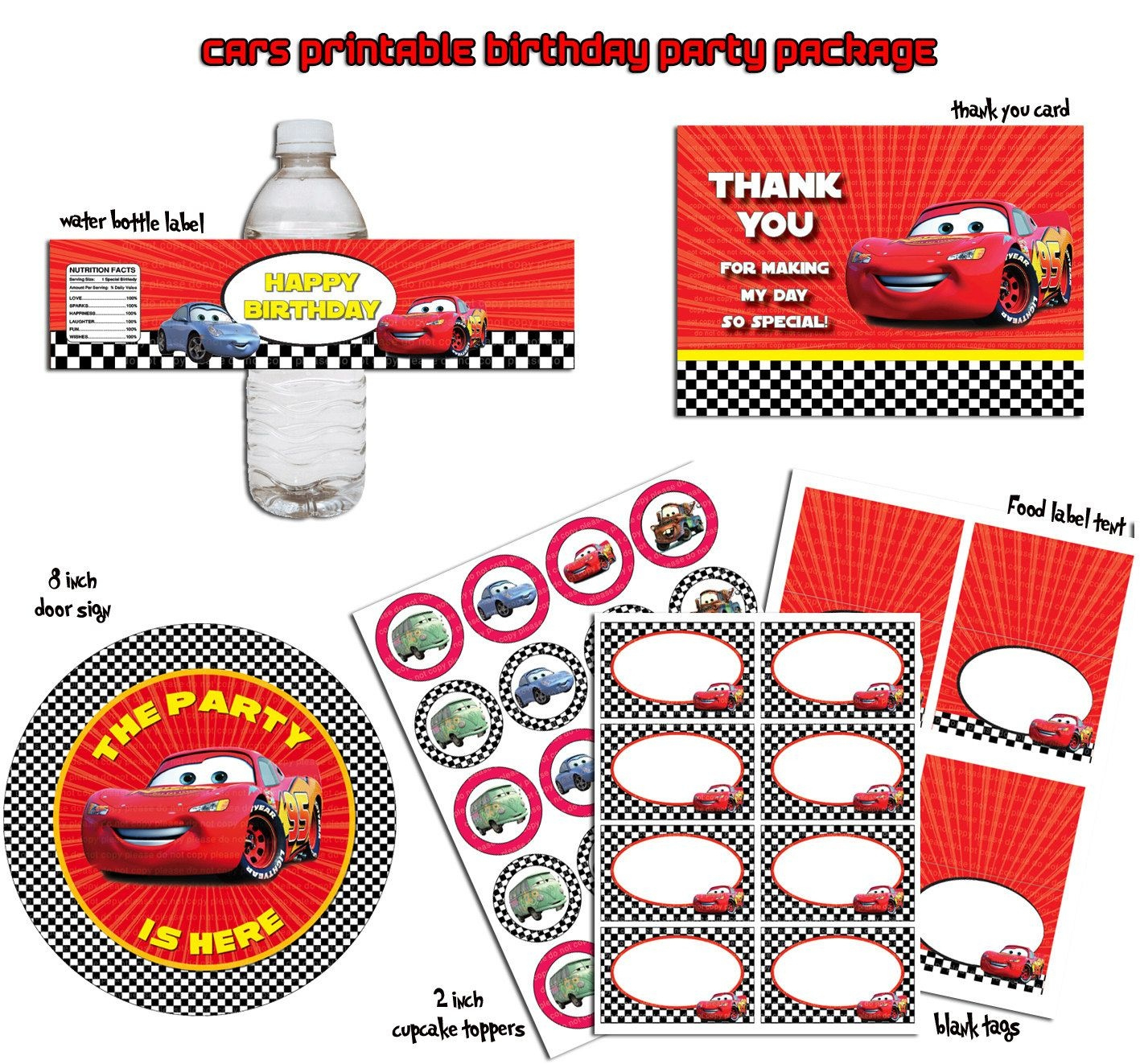 Free Printable Disney Cars Water Bottle Labels Free Printable