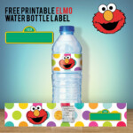 FREE Printable ELMO Water Bottle Label Sesame Street Birthday Party
