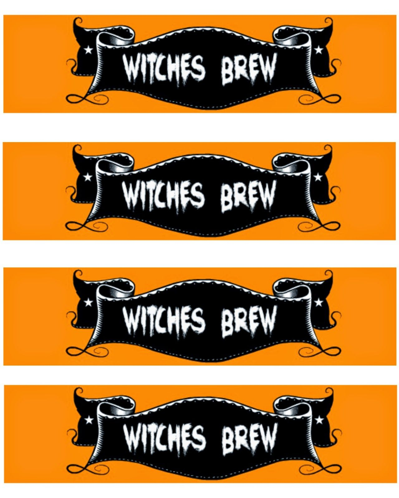 FREE Printable Halloween Water Bottle Labels SpookySnacks shop 