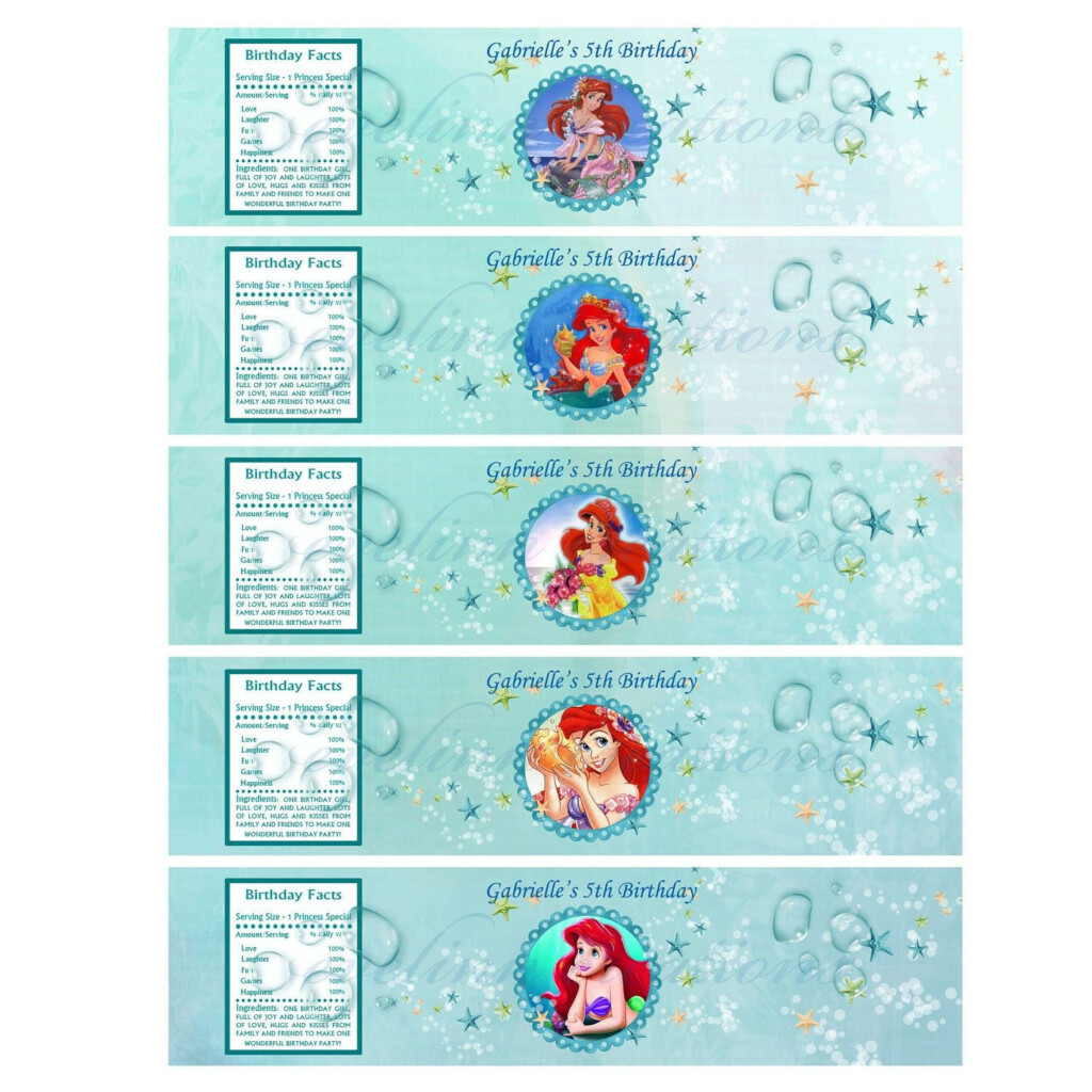 Free Printable Little Mermaid Water Bottle Labels Free Printable
