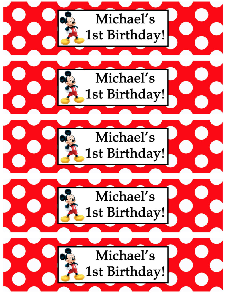 Free Printable Mickey Mouse Clubhouse Bottle Labels Dolanpedia