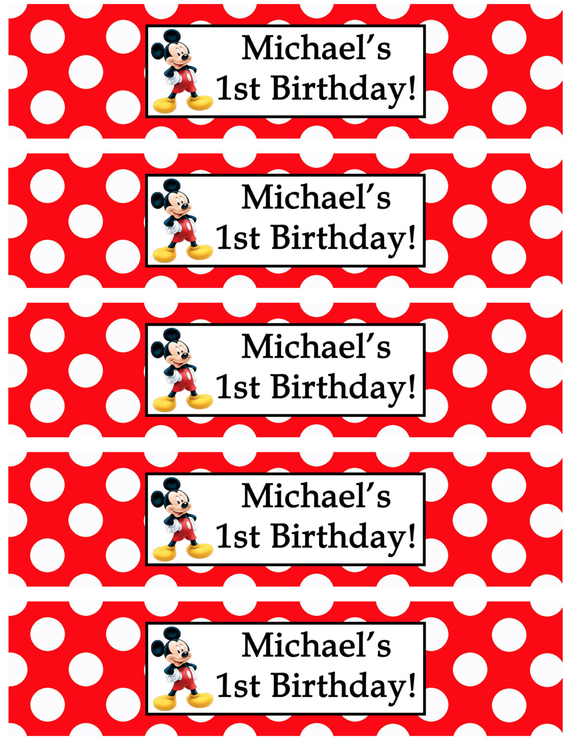 Free Printable Mickey Mouse Clubhouse Bottle Labels Dolanpedia