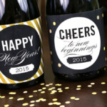 Free Printable New Year s Eve Champagne Bottle Labels Champagne