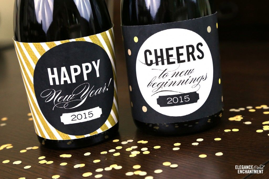 Free Printable New Year s Eve Champagne Bottle Labels Champagne 