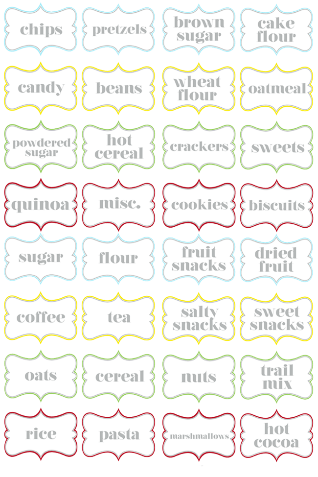 Free Printable Pantry Labels Pantry Labels Pantry Organization 