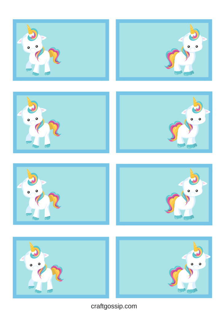 Free Printable Unicorn Party Gift Tag With Images Unicorn 